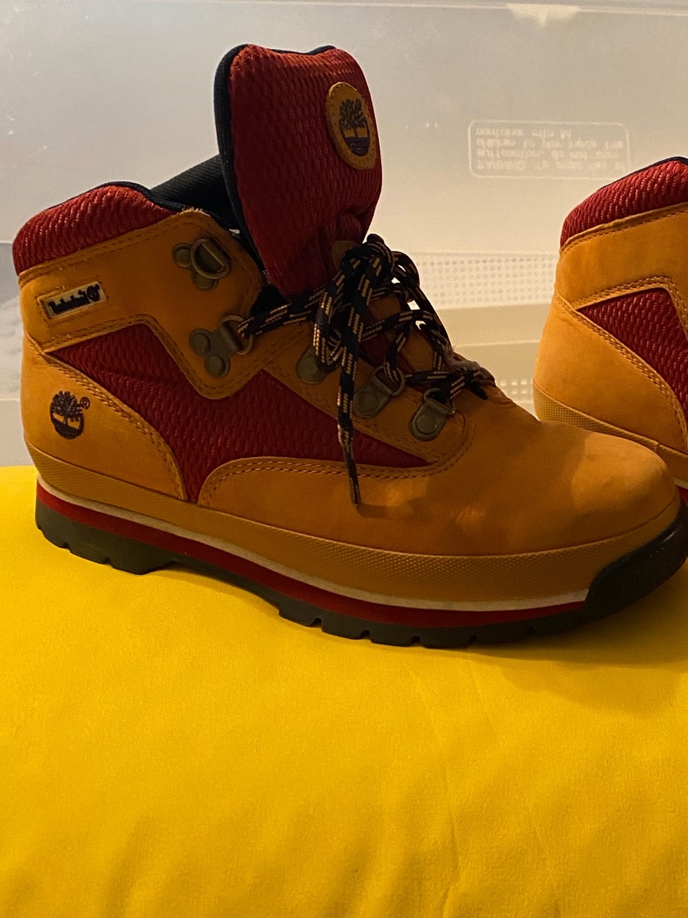 Timberland Euro Yellow and Red Outdoor Hiking Boot
Unisex